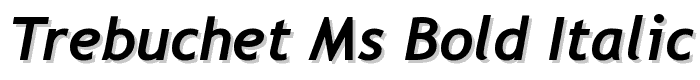 Trebuchet MS Bold Italic font